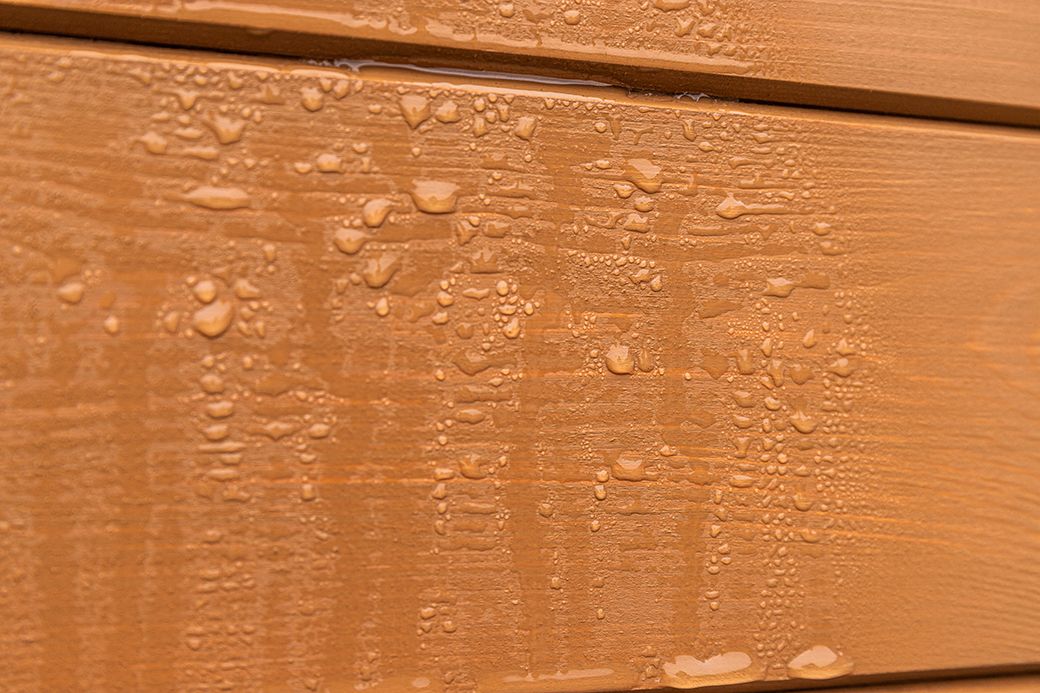 Vandafvisende, perlemorsagtig og selvrensende effekt af Rubio WoodCream